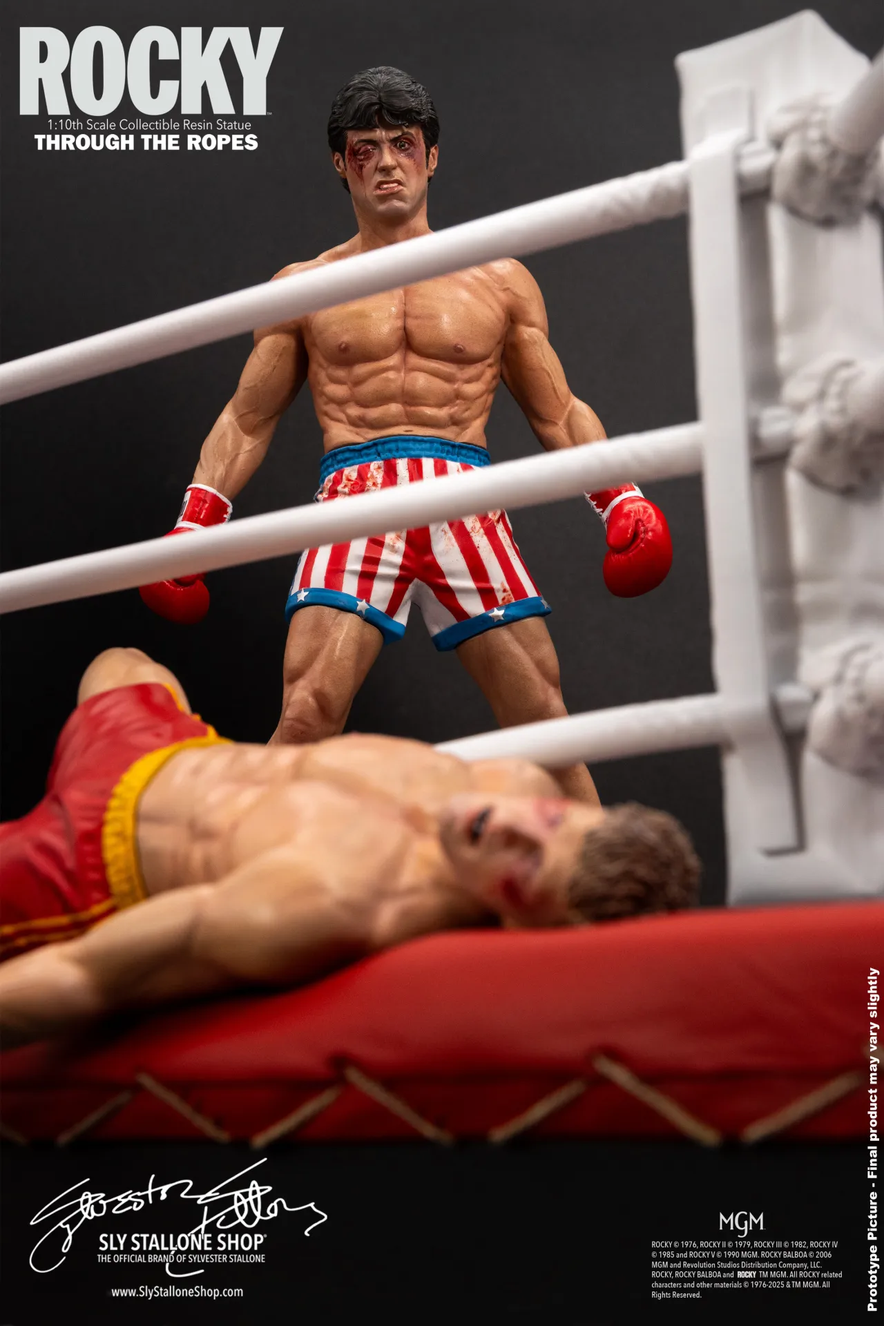 SLYSTALLONESHOP - Rocky Over Drago Through The Ropes 1/10 Statue - Image 5