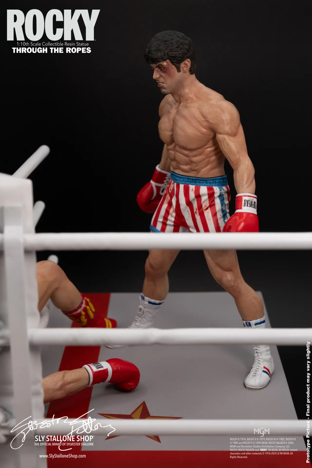 SLYSTALLONESHOP - Rocky Over Drago Through The Ropes 1/10 Statue - Image 6