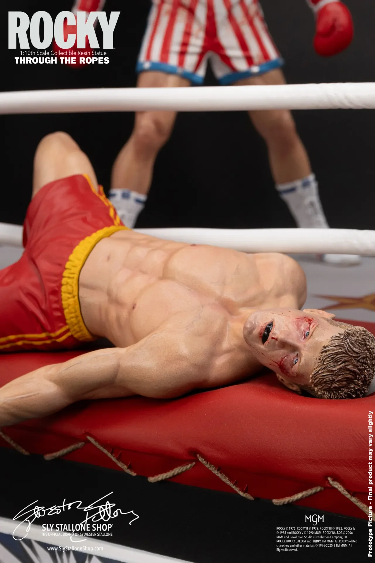 SLYSTALLONESHOP - Rocky Over Drago Through The Ropes 1/10 Statue - Image 9